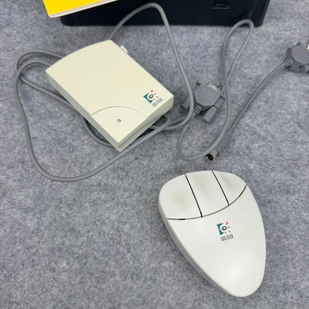 Vintage Logitech Model 1163 MouseMan Cordless Computer Mouse Complete